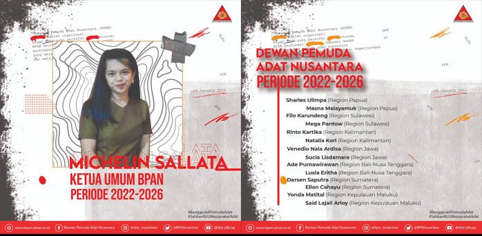 Pemudi Asal Toraja Terpilih Sebagai Ketua Barisan Pemuda Adat Nusantara