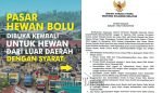 Pasar Bolu Sudah Terbuka untuk Perdagangan Hewan Antar Kabupaten