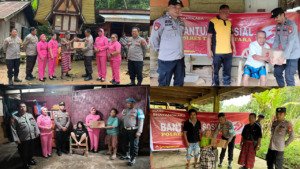 Maknai HUT 79 Bhayangkara; Polres Toraja Gelar Bakti Sosial dan Bagi Sebako kepada Warga