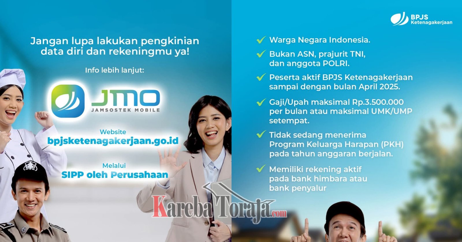 BPJS Ketenagakerjaan Toraja Minta Peserta Cek Status dan Update Data Rekening Untuk Pencairan BSU