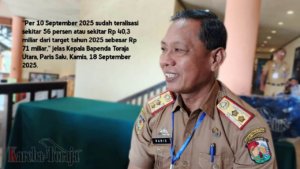 Sudah Triwulan Ketiga, PAD Toraja Utara Baru Terealisasi 56 Persen