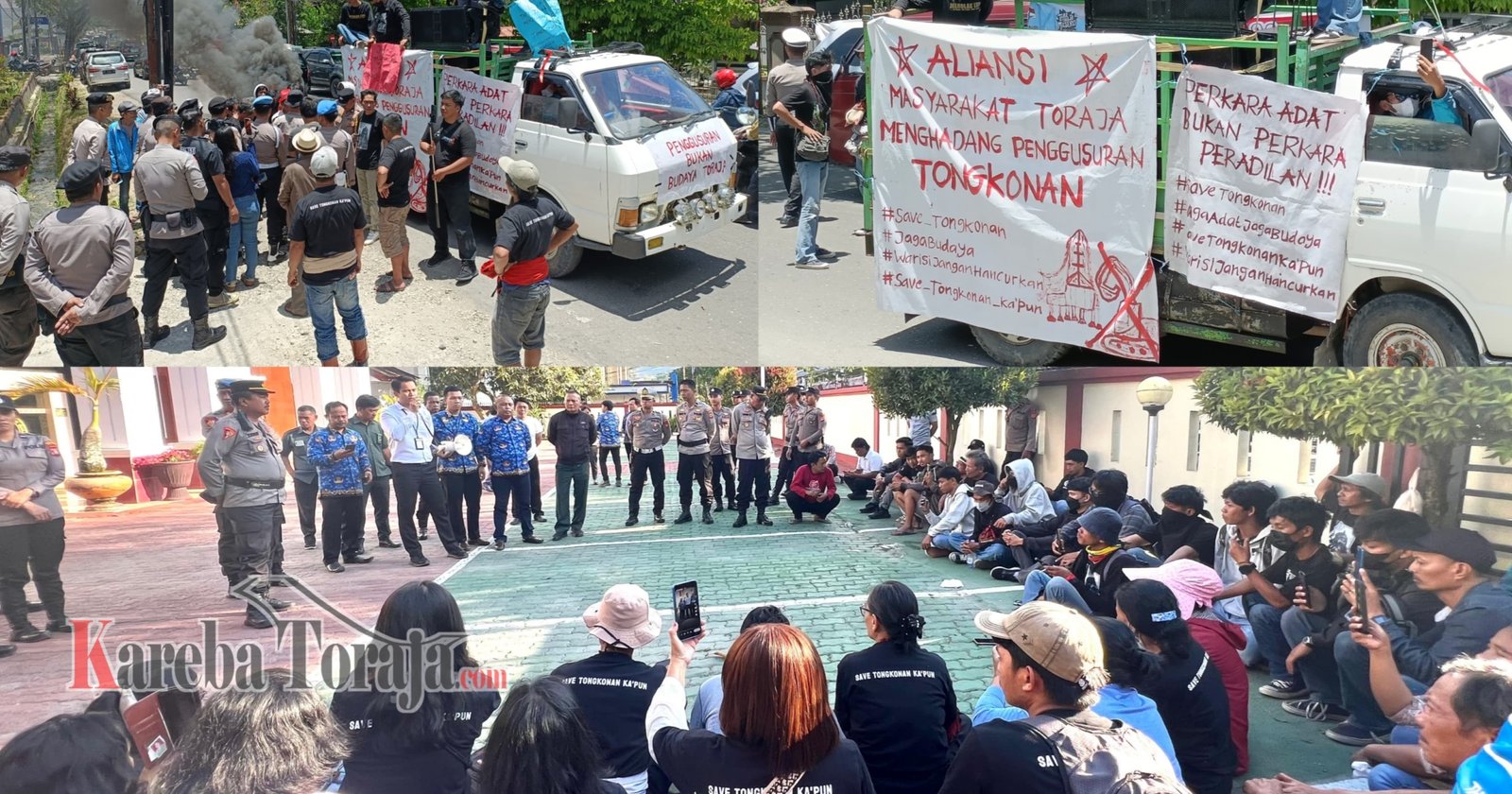 Mahasiswa dan Keluarga Tongkonan Ka’pun Demo di PN Makale, Kawal Sidang Gugatan Baru