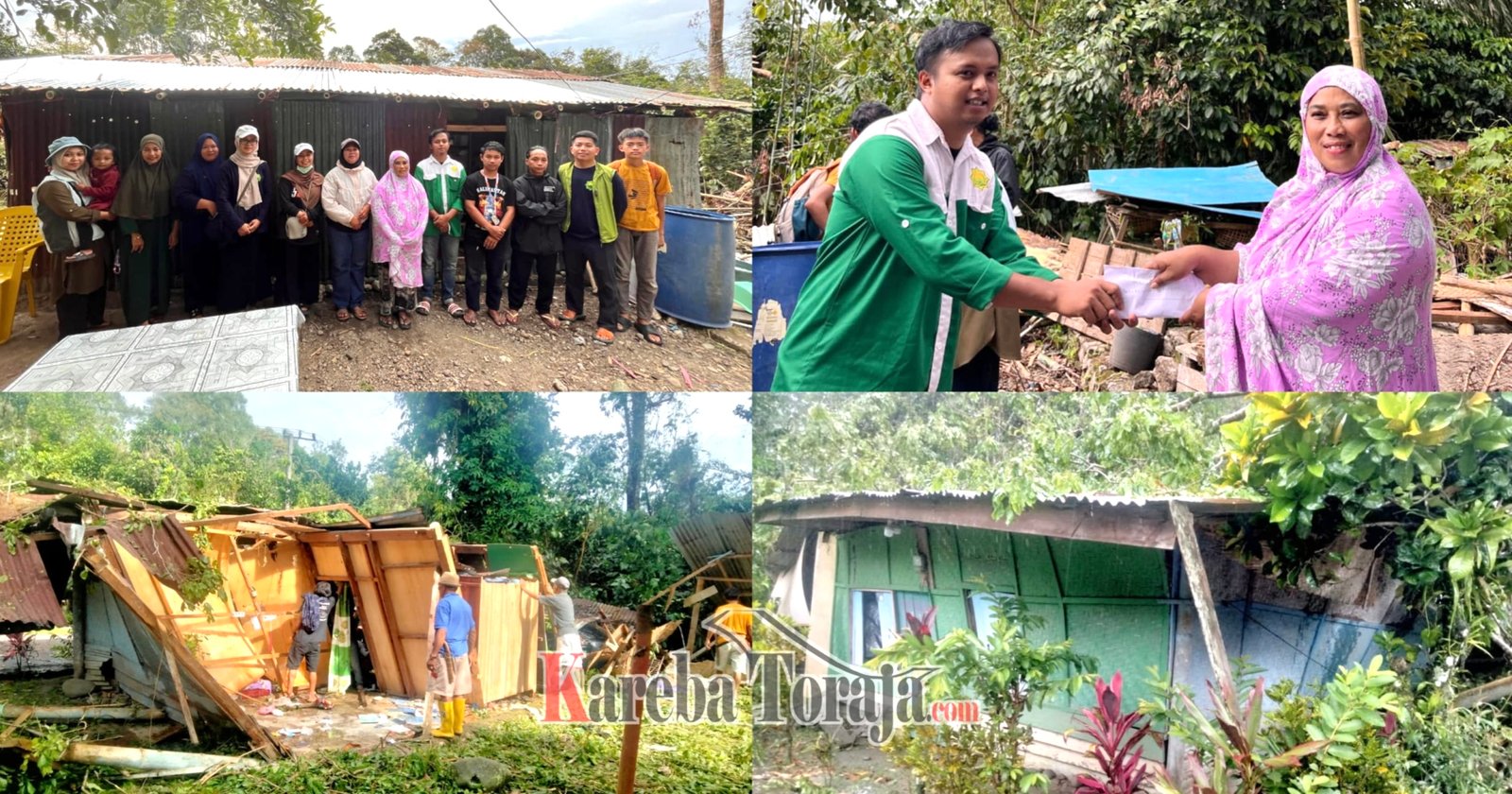 Remaja Masjid Baburrahmah Rembon Salurkan Bantuan Untuk Korban Bencana Pohon Tumbang di Rantetayo