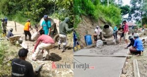 Diinisiasi Gereja, Warga Lembang Garassik dan Gandangbatu Swadaya Perbaiki Jalan Poros Salubarani – Ta’pan Kila’