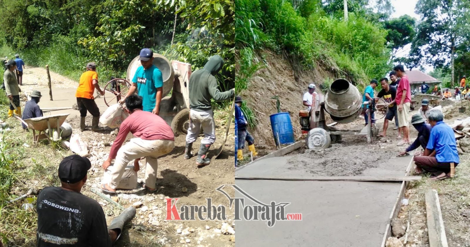 Diinisiasi Gereja, Warga Lembang Garassik dan Gandangbatu Swadaya Perbaiki Jalan Poros Salubarani – Ta’pan Kila’