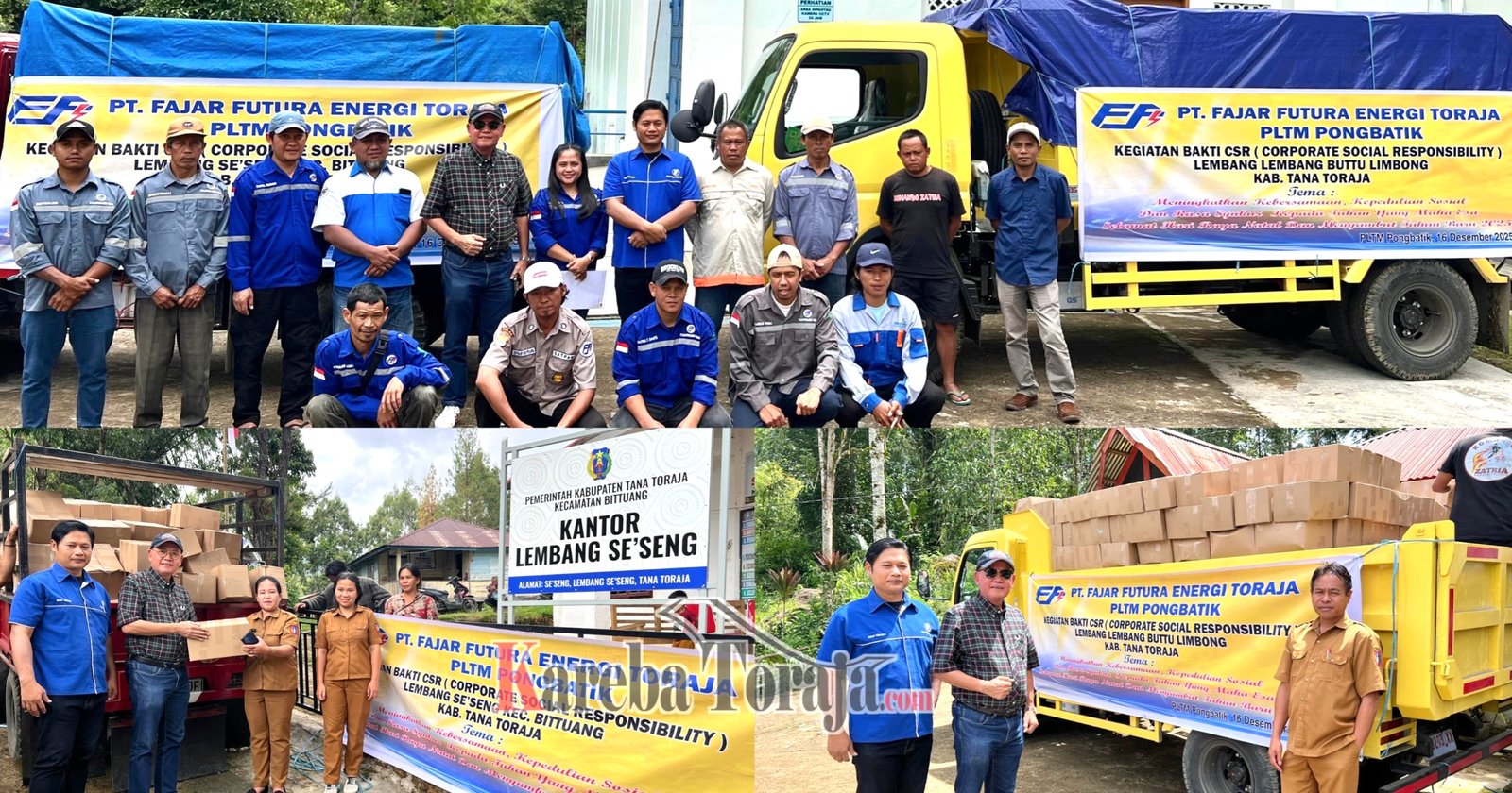 PLTM Pongbatik Gelar Bakti CSR 2025, Kembali Salurkan Ratusan Bingkisan Natal untuk Warga Buttu Limbong dan Se’seng