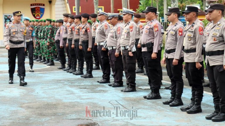 Polres Tana Toraja Turunkan 234 Pasukan Gabungan Amankan Natal dan Tahun Baru