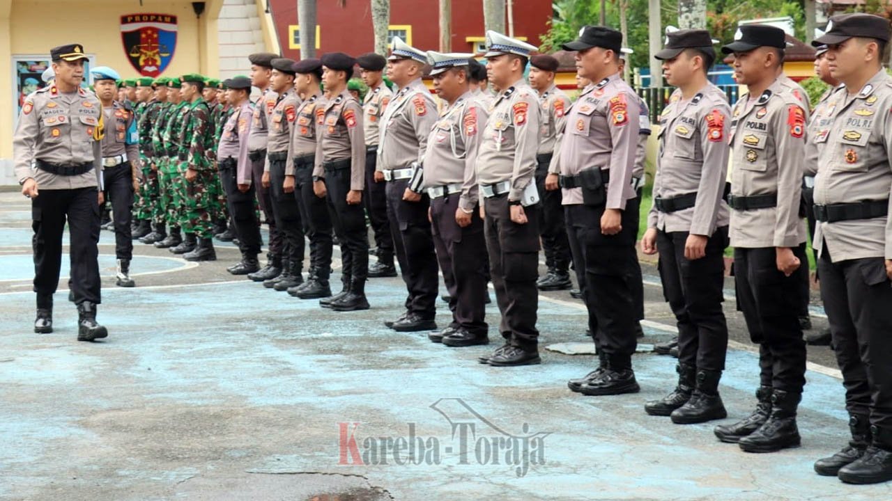 Polres Tana Toraja Turunkan 234 Pasukan Gabungan Amankan Natal dan Tahun Baru