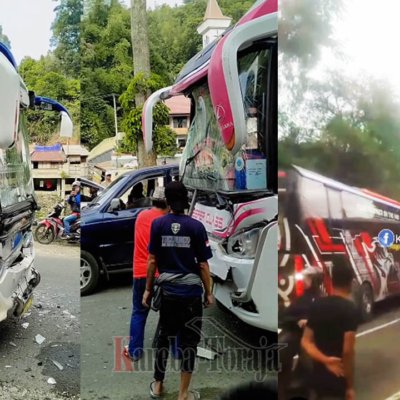 Sehari, Dua Kecelakaan Bus Terjadi di Toraja, Pengemudi Dihimbau Berhati-hati