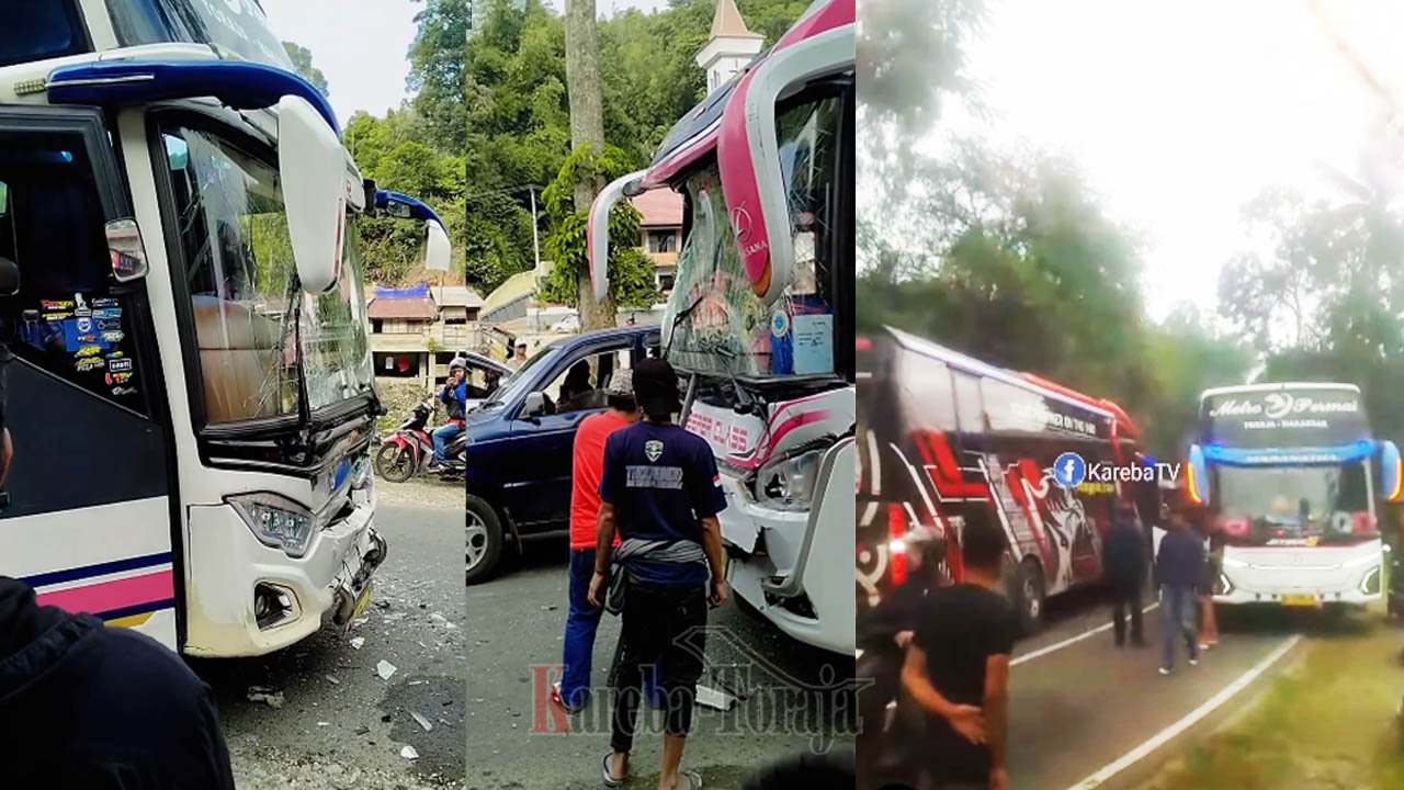 Sehari, Dua Kecelakaan Bus Terjadi di Toraja, Pengemudi Dihimbau Berhati-hati