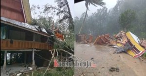 1 Rumah Rusak Tertimpa Pohon dan 3 Alang Roboh Diterjang Angin Kencang di Kurra