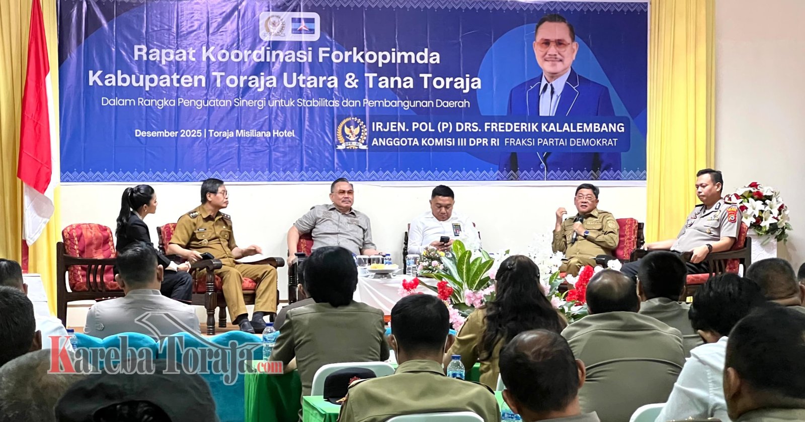 Anggota DPR RI Irjen Pol (P) Frederik Kalalembang Kumpul Forkopimda Toraja Bahas Polemik Eksekusi Tongkonan