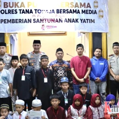 Polres Tana Toraja Gelar Buka Puasa Bersama Insan Pers Sekaligus Serahkan Santunan Bagi Anak Yatim