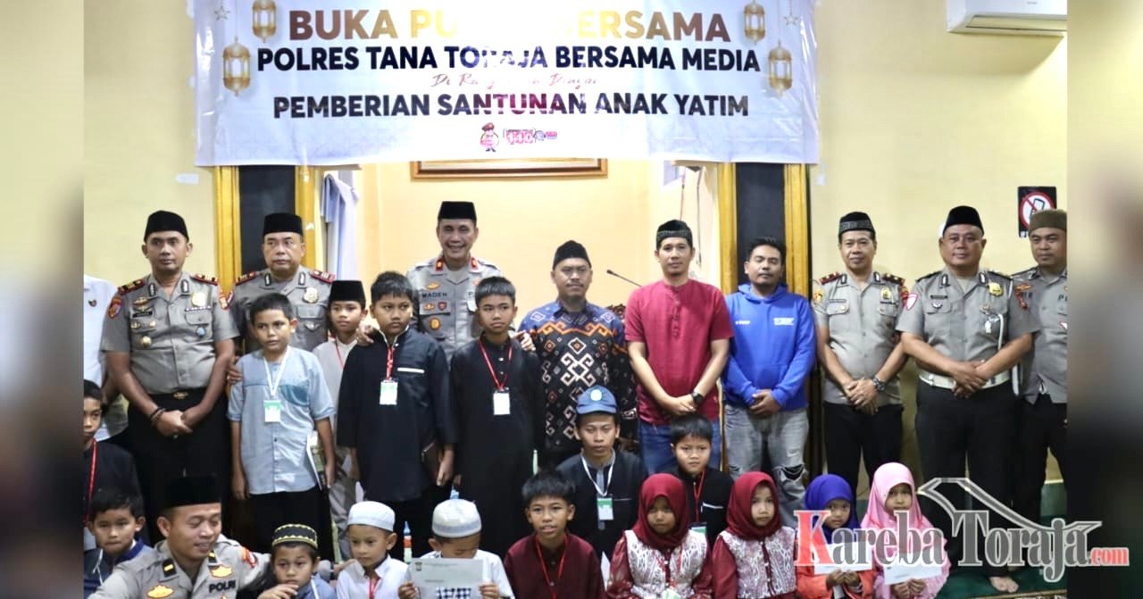 Polres Tana Toraja Gelar Buka Puasa Bersama Insan Pers Sekaligus Serahkan Santunan Bagi Anak Yatim