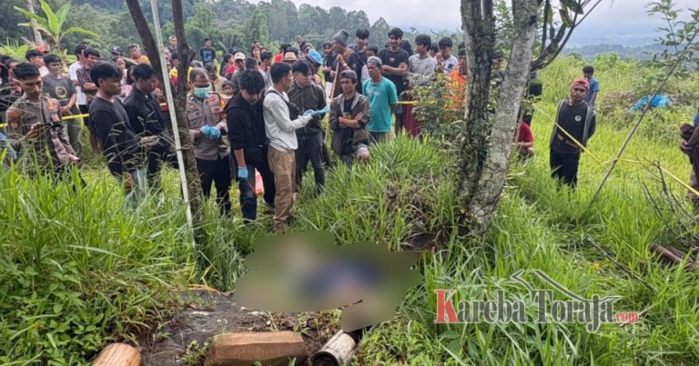 Mayat Pria Ditemukan di Sela – sela Batu di Tikala Toraja Utara, Ada Luka di Kepala