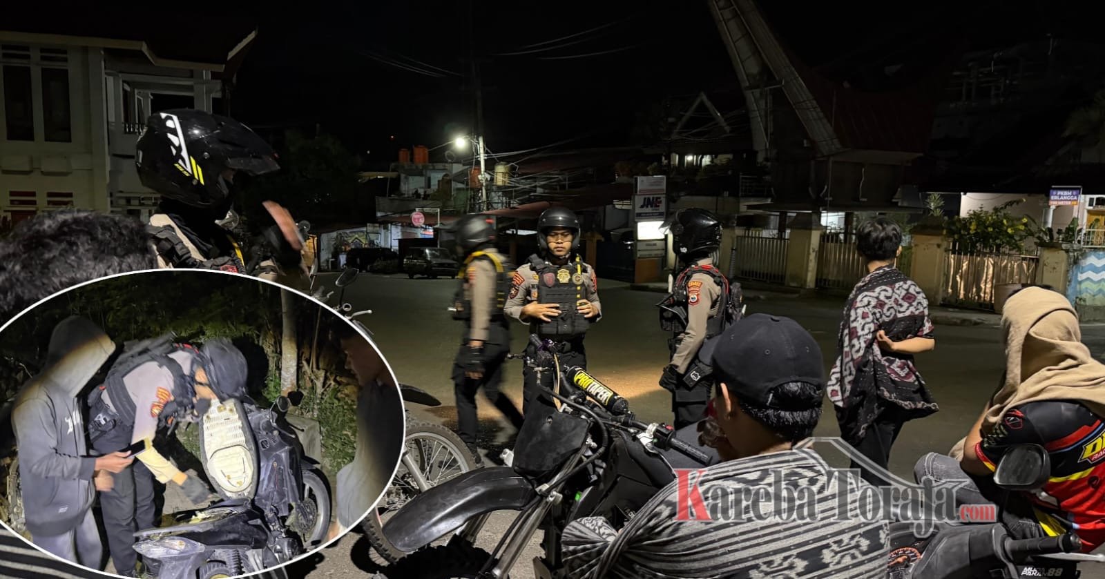 Hadirkan Rasa Aman di Bulan Suci Ramadan, Sat Samapta Polres Tana Toraja Rutin Gelar Patroli Malam