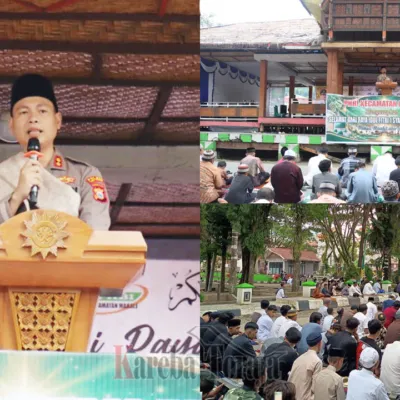 Jadi Khatib Salat Idul Fitri di Makale, Kapolres Tana Toraja Ajak Jemaah Tingkatkan Takwa dan Jaga Persatuan