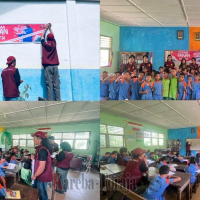 Pasang Spanduk Anti Korupsi di SD, Mahasiswa KKN UKI Toraja Ingin Tanamkan Nilai Integritas Sejak Dini