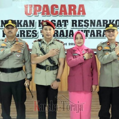 Kasat Lama Jalani Sidang Etik, Kapolres Toraja Utara Lantik Kasat Narkoba yang Baru