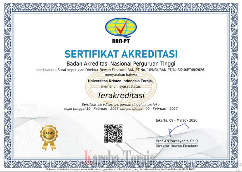 Kantongi Perpanjangan Akreditasi, Rektor Tegaskan UKI Toraja Tidak Pernah Dapat Status Tidak Terakreditasi