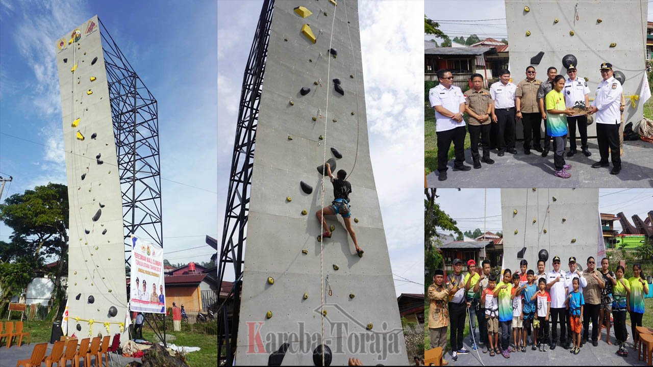 Pemkab Toraja Utara Kini Punya Sarana Olah Raga Wall Climbing yang Keren