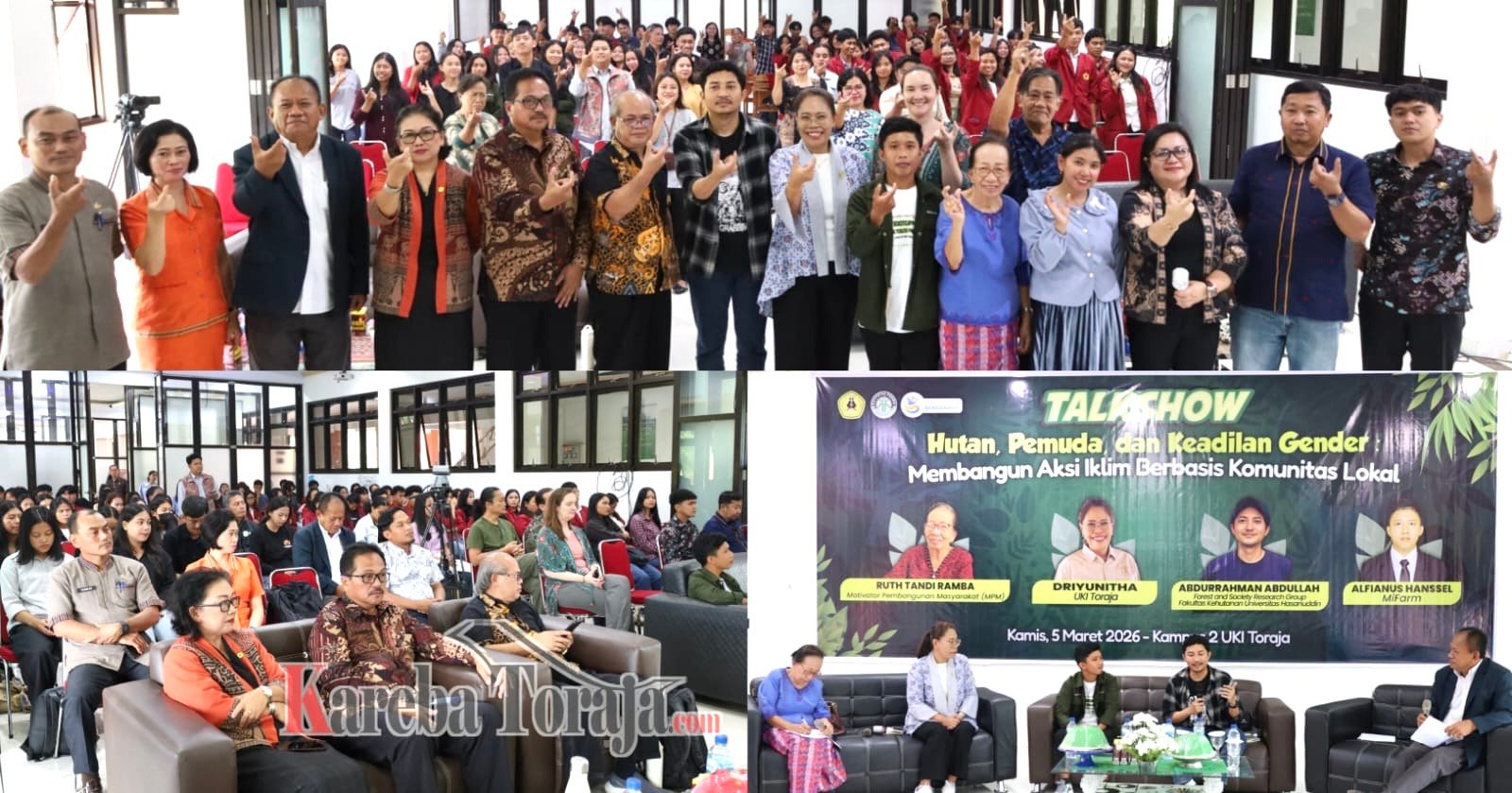 UKI Toraja dan Motivator Pembangunan Masyarakat Gelar Seminar Bertajuk Hutan, Pemuda dan Keadilan Gender