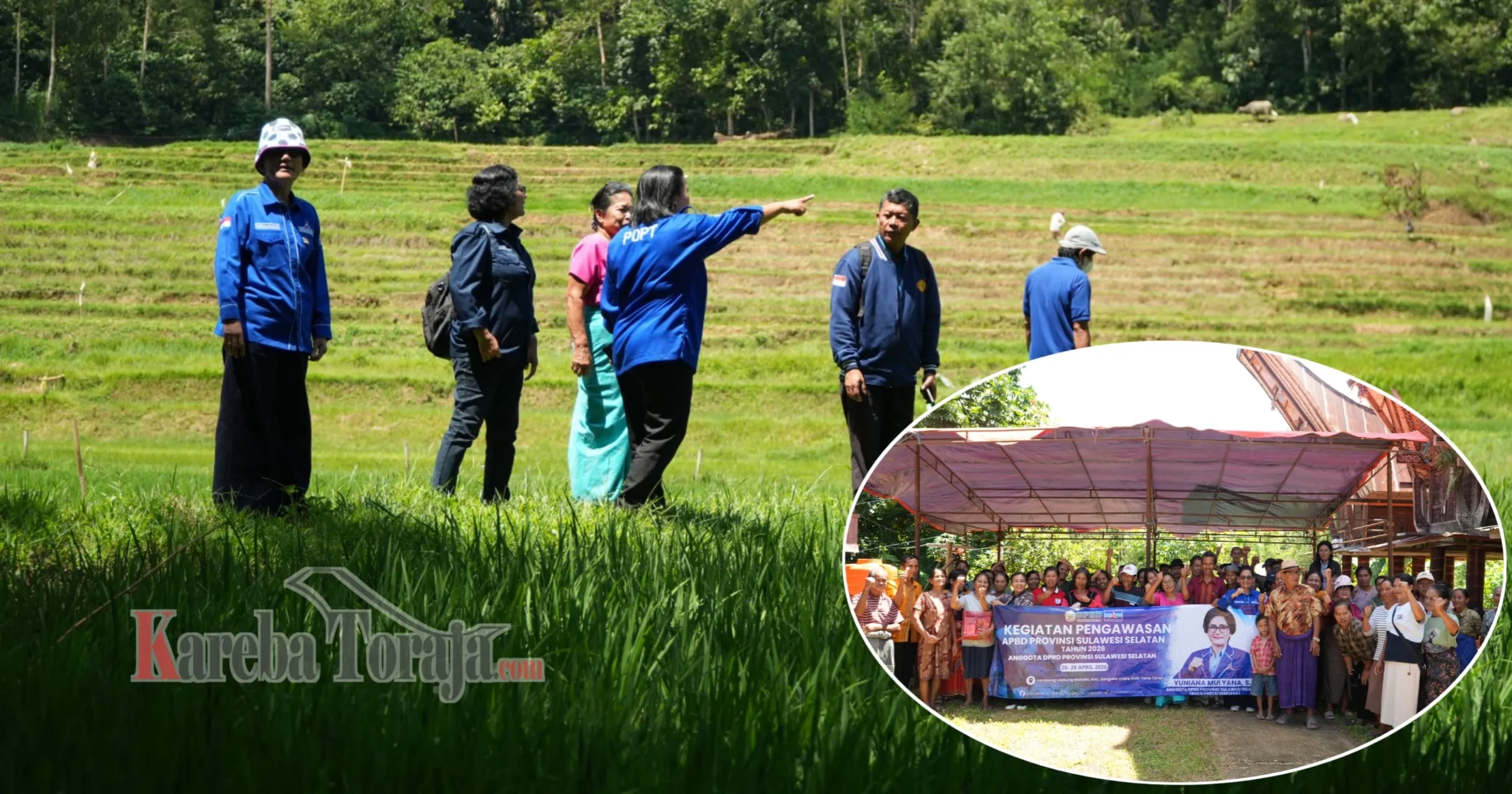 Legislator Provinsi Yuniana Mulyana Kunjungan Pengawasan APBD di 2 Lembang di Sangalla’ Utara