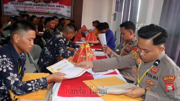 53 Calon Anggota Polri dari Toraja Utara Jalani Pemeriksaan Administrasi