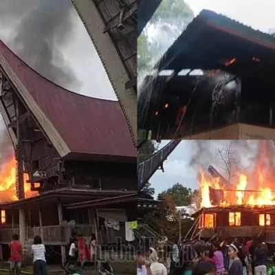 Satu Unit Rumah Terbakar di Awan Rantekarua, Warga Gotong-royong Padamkan Api