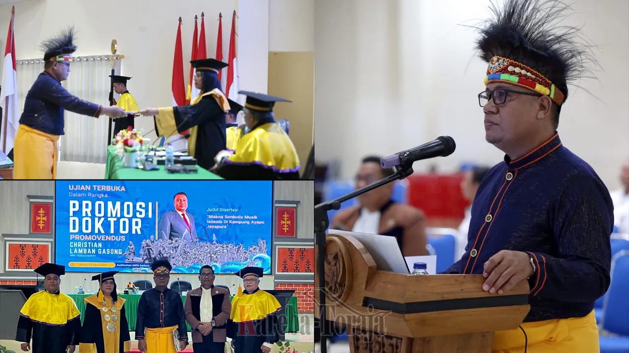 Teliti Makna Simbolik Musik Isosolo, Putra Toraja Ini Raih Gelar Doktor di IAKN Ambon