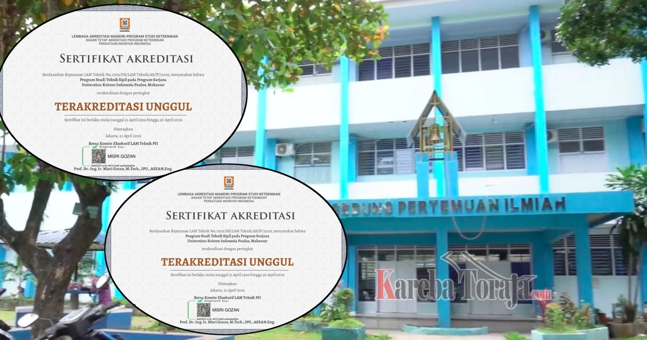 Prodi Teknik Mesin dan Sipil UKI Paulus Makassar Kantongi Akreditasi Unggul, Rektor: Prodi Lain Sedang Didorong