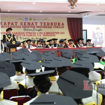 UKI Toraja Wisuda 605 Sarjana dan Magister Semester Ganjil T.A 2025/2026, Rektor Sampaikan Sejumlah Capaian