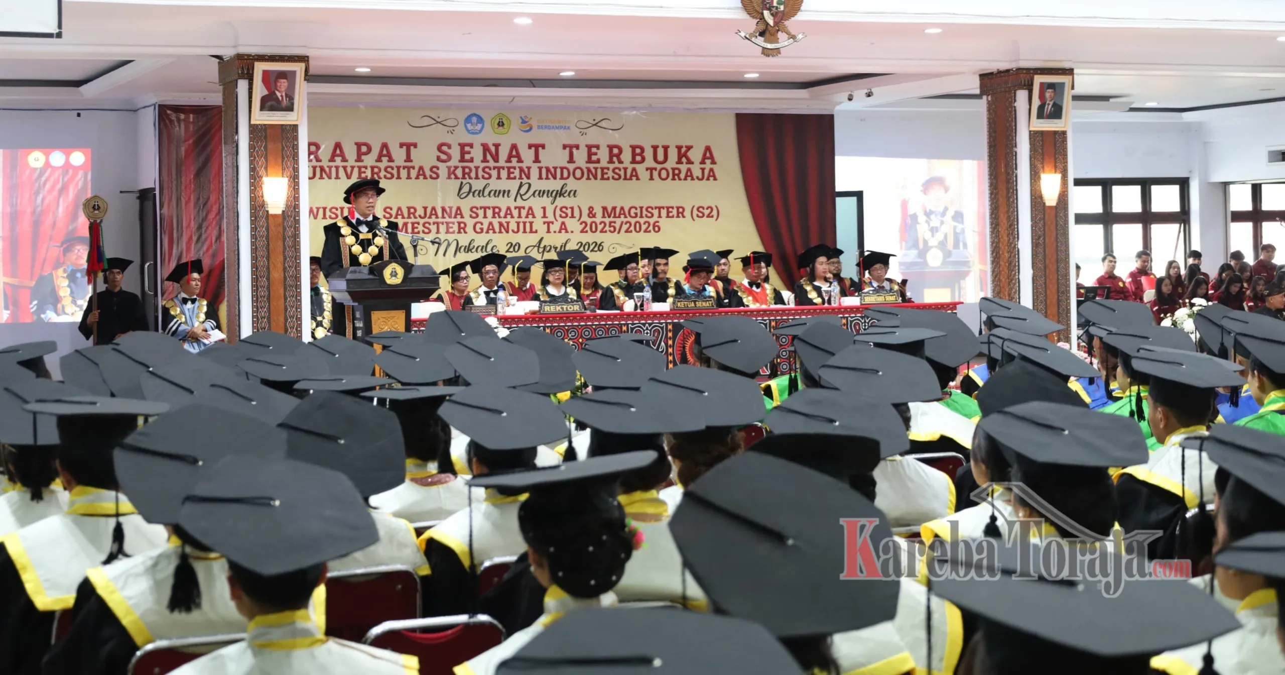 UKI Toraja Wisuda 605 Sarjana dan Magister Semester Ganjil T.A 2025/2026, Rektor Sampaikan Sejumlah Capaian