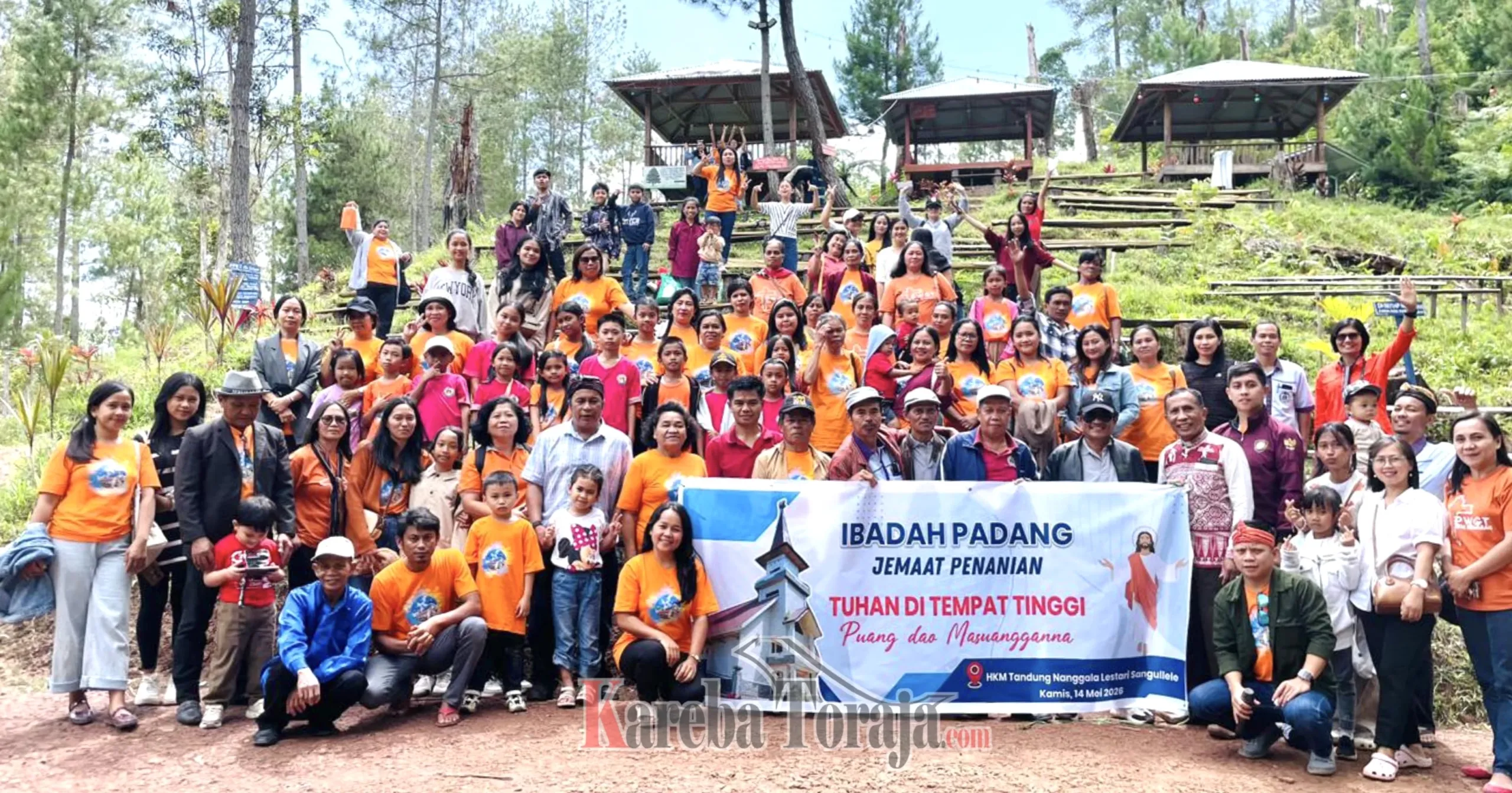 Gelar Ibadah Padang di Hutan Tandung Nanggala, Anggota Gereja Toraja Jemaat Penanian Komitmen Jaga Kelestarian Lingkungan