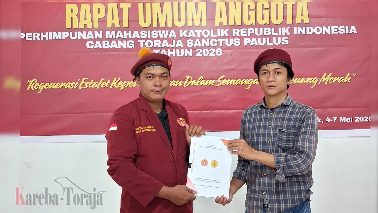 Yoben Sampe Terpilih sebagai Ketua Presidium PMKRI Cabang Toraja Periode 2026/2027