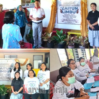 Peringati HLUN, Gereja Toraja Jemaat Limbu dan Puskesmas Makale Utara Luncurkan Posyandu Lansia Mandiri