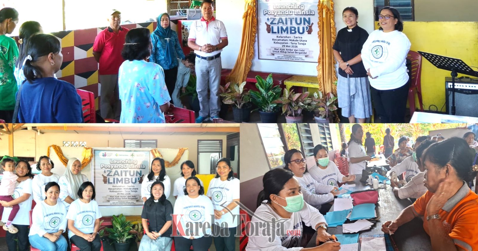 Peringati HLUN, Gereja Toraja Jemaat Limbu dan Puskesmas Makale Utara Luncurkan Posyandu Lansia Mandiri