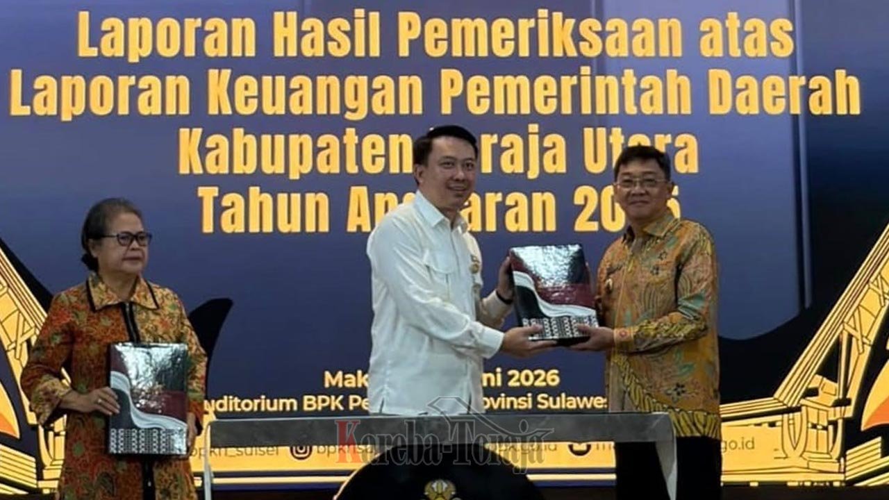 11 Kali Beturut-turut, Pemkab Toraja Utara Raih Opini WTP dari BPK