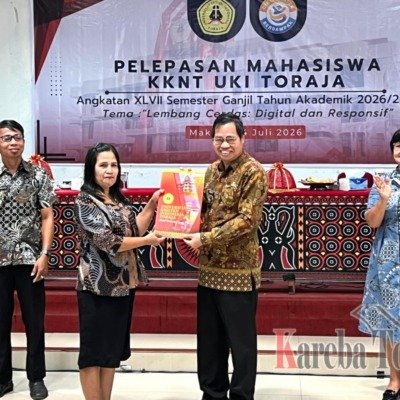 Wakil Bupati Tana Toraja Titip Program Bersih Lingkungan, Pencegahan Stunting dan Promosi Wisata ke Mahasiswa KKNT 47 UKI Toraja