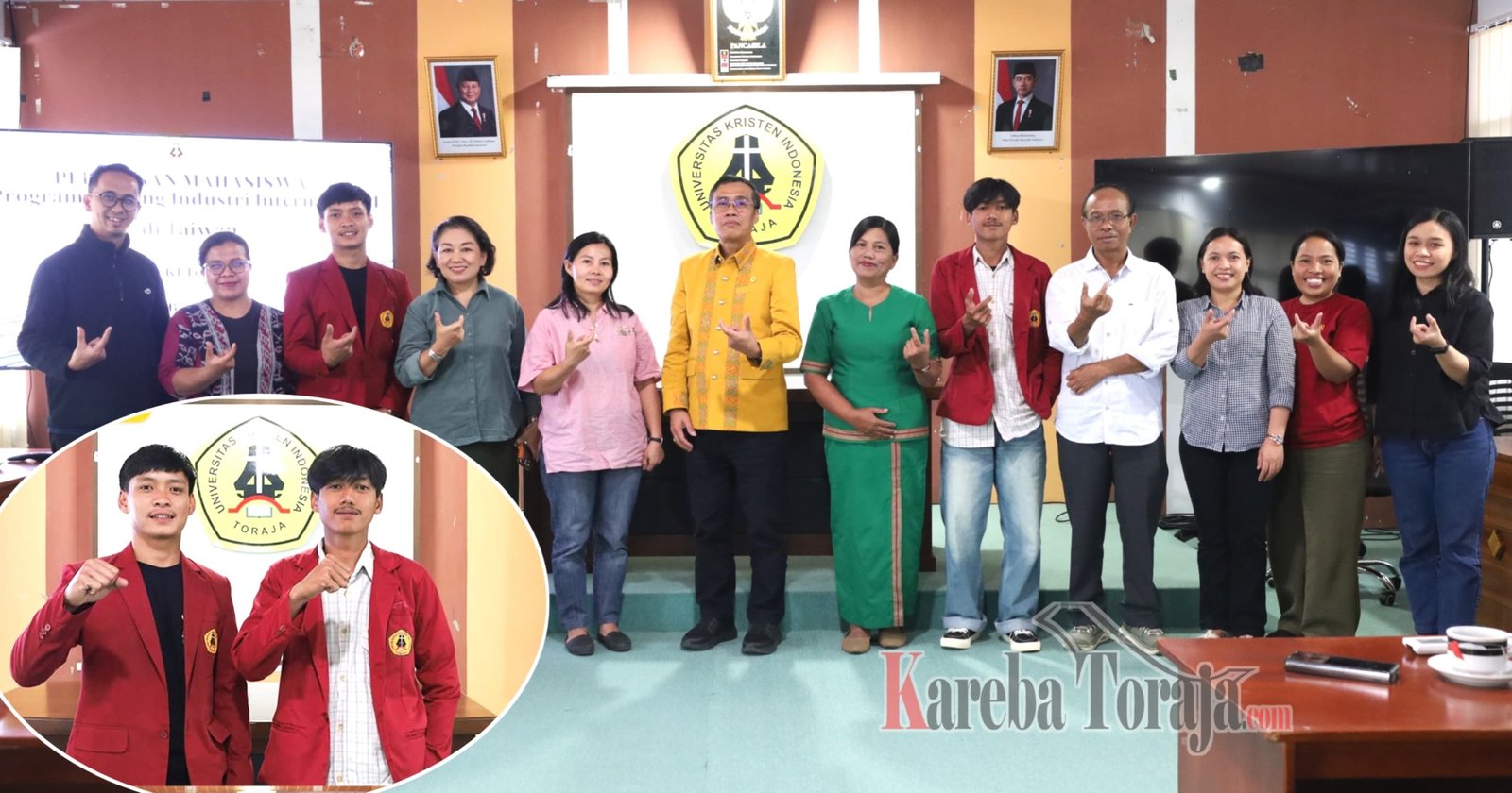 Kembali Berangkatan Dua Mahasiswa, Kini 11 Mahasiswa UKI Toraja Ikuti Magang Internasional di Taiwan