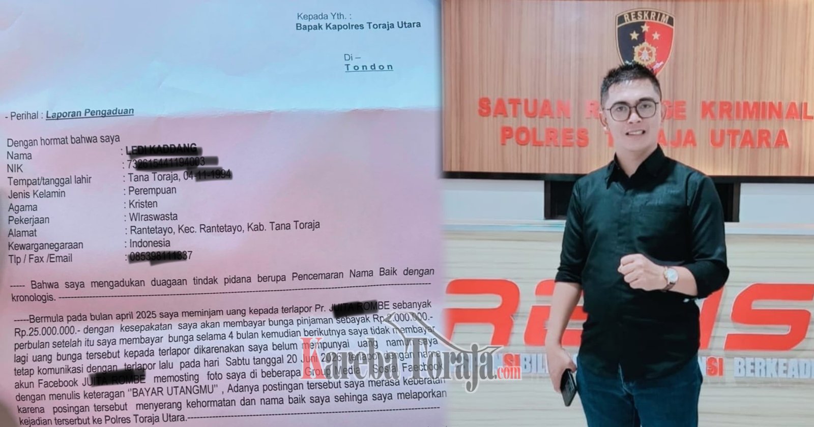 Cemarkan Nama Baik Nasabah di Medsos, Oknum Rentenir di Toraja Utara Dilaporkan ke Polisi