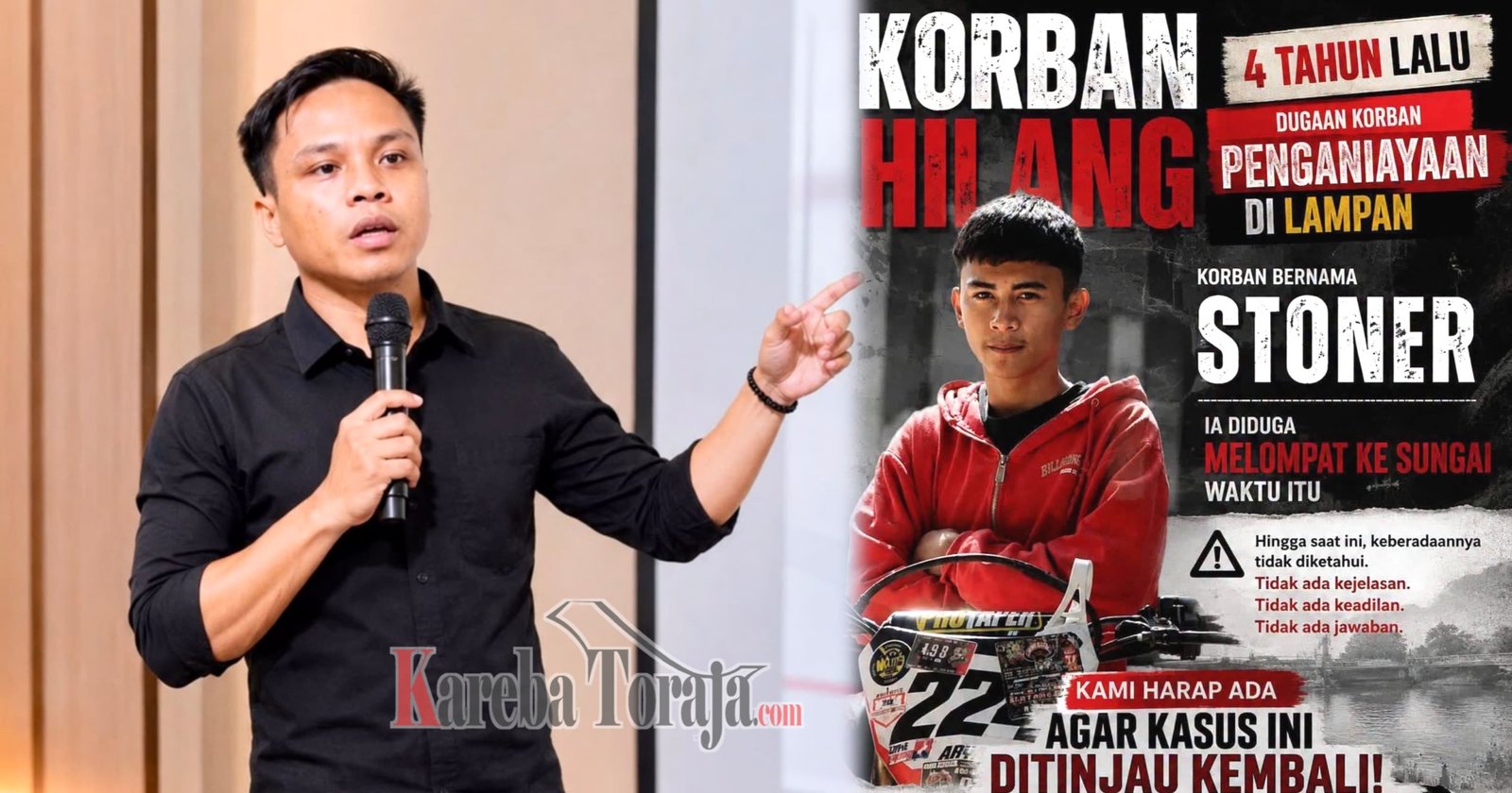 Gian Anugrah: Harus Ada Kepastian Hukum Hilangnya Stoner, Agar Keluarga tidak Larut dalam Trauma dan Kesedihan Berkepanjangan