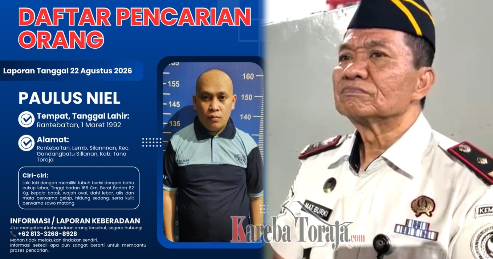 Satu Bulan Berlalu, Narapidana Rutan Makale yang Kabur dari RSUD Lakipadada Belum Ditangkap