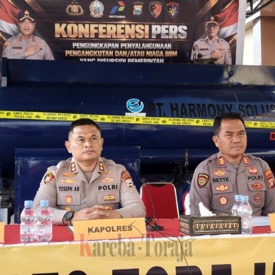 Tangani Satu Kasus Penyalahgunaan BBM, Polres Toraja Utara Ikut Konferensi Pers Polda Sulsel