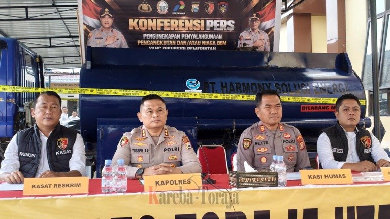 Tangani Satu Kasus Penyalahgunaan BBM, Polres Toraja Utara Ikut Konferensi Pers Polda Sulsel