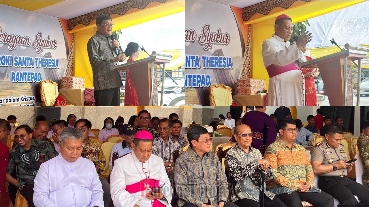 Hadiri HUT 80 Paroki Rantepao, Bupati Apresiasi Peran Umat Katolik di Toraja Utara