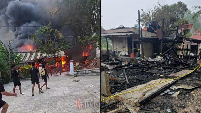Dua Rumah Warga di Ba’lele Ludes Terbakar, 8 Ekor Babi Ikut Terpanggang