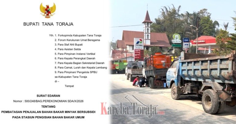 Mulai 19 Oktober 2026, Pengisian BBM Subsidi di SPBU di Tana Toraja Gunakan Sistem Ganjil Genap